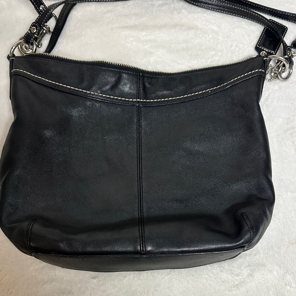 Coach Black Leather Hobo Bag with detachable crossbody strap - Picture 4 of 13